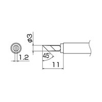 白光 T13ーKU こて先/KU型 T13-KU 1本(1個)（直送品）