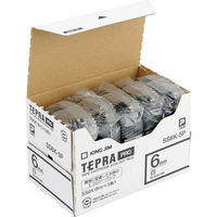 テプラPROテープカートリッジ 白 6mm 1箱（5個入）（わけあり品）