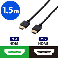 HDMIケーブル スリム コンパクト HIGHSPEED ホワイト/ブラック DH-HD14EAシリーズエレコム