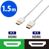 エレコム HDMIケーブル/イーサネット対応/1.5m/ホワイト DH-HD14EA15WH 1個