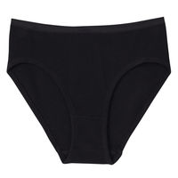 【SALE】 無印良品 オーガニックコットンリブミディショーツ 婦人 L 黒 1セット（2枚入） 良品計画