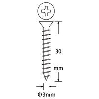 水上 クローゼット柱（棚柱）用ビス 3.0×30mm 0008-08602 1箱（100本）（直送品）