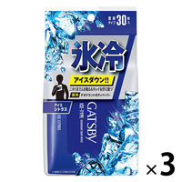 GATSBY（ギャツビー）アイスデオドラントボディペーパー アイスシトラス 徳用 30枚 3個 殺菌・制汗・防臭・全身 マンダム
