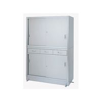 シンコー 保管庫 （SUS430・二段式・引出付・上下ステンレス扉仕様）