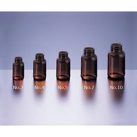 マルエム 軽量規格瓶 (褐色) No.7 本体のみ 100本 61-0150-03 1箱(100個)（直送品）