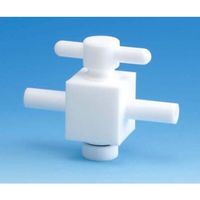 フロン工業 オールPTFE2方バルブ 12φ(枝) F-2007-04 1個 61-4378-64（直送品）