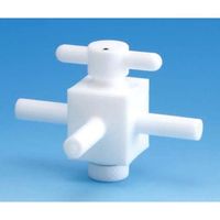 フロン工業 オールPTFE3方バルブ 8φ(枝) F-2008-02 1個 61-4378-66（直送品）