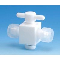フロン工業 オールPTFE2方バルブ 8φ(接続型) F-2009-02 1個 61-4378-70（直送品）