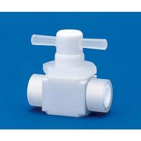 フロン工業 PTFEメス2方パネル付バルブ圧入型 Rc3/4 F-2016-04 1個 61-4379-01（直送品）