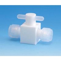 フロン工業 PTFE2方バルブ圧入型 12φ F-2017-04 1個 61-4379-05（直送品）