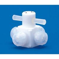 フロン工業 PTFE4方バルブ圧入型 8φ F-2019-02 1個 61-4379-11（直送品）