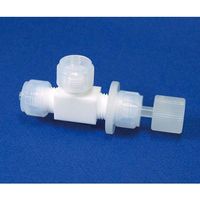 フロン工業 PTFE高圧ニードルバルブL型 12φ F-2027-04 1個 61-4379-47（直送品）