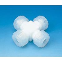 フロン工業 PTFE接続ジョイント十字型 6φ F-2057-01 1個 61-4380-20（直送品）