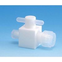 フロン工業 PTFE2方バルブ 異径圧入型 6φx8φ F-2212-03 1個 61-4384-60（直送品）