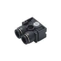 日本ピスコ コネクタ メス本体のみ・ミニ φ3.97 PQ5/32M-B 1個 61-7652-84（直送品）