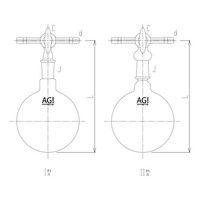 旭製作所 試料採取フラスコ ガラスコック 1000mL