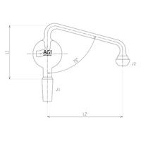 旭製作所 ケルダール形トラップ球 2594ー4LCー150 1個 62-2095-91（直送品）