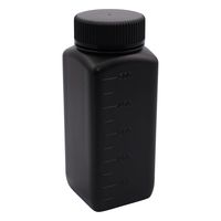 ニッコー・ハンセン Jボトル角型 広口 遮光 500mL 1本 1570ー03 15-7003-55 1本(1個)（直送品）