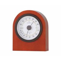 エンペックス気象計 ベルモント温・湿度計 100×88×35mm 175g(ギフトボックス) ウォルナット TM-686 1個（直送品）