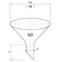 旭製作所 粉末ロート φ150 3764-150 1個 61-0188-44（直送品）