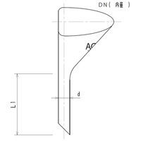 旭製作所 半月形粉末ロート φ60 3766-60 1個 61-0188-45（直送品）