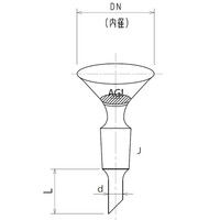 旭製作所 セミ・ミクロ フィルター板付ロート φ45 3772-45-1M-F 1個 61-0188-49（直送品）