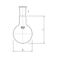 旭製作所 一ツ口フラスコ 10L 55/50 3100-10-10L 1個 61-3614-20（直送品）