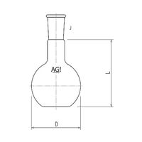 旭製作所 平底フラスコ 300mL 29/42 3104-300-5L 1個 61-3615-74（直送品）