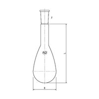 旭製作所 ケルダールフラスコ 500mL 24/40 3212-500-4L 1個 61-3624-94（直送品）