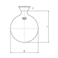 旭製作所 ロータリー受フラスコ 300mL 35/20 3218-300-G 1個 61-3626-26（直送品）