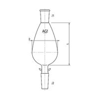 旭製作所 KD濃縮フラスコ 300mL 24/40・24/40 3222-300-4L 1個 61-3626-35（直送品）