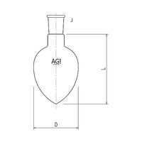 旭製作所 セミ・ミクロ梨フラスコ 20mL 15/20 3230-020-1M 1個 61-3626-39（直送品）
