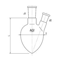 旭製作所 ニッ口梨フラスコ 25mL 15/25・15/25 3232-025-1L1L 1個 61-3626-93（直送品）