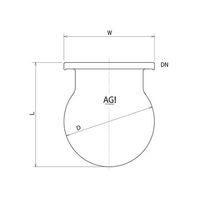 旭製作所 球形セパラ反応容器 3020ー20/150 3020-20/150 1個 61-4717-26（直送品）