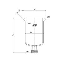 旭製作所 反応容器 3954ー500 1個 61-4718-87（直送品）