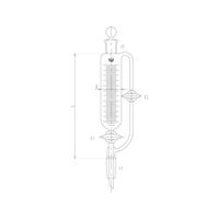 旭製作所 平衡形コック付滴下ロート ガラスコック 200mL 3745-200-3L 1個 62-2111-07（直送品）