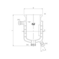 旭製作所 媒体バッフル付二重管式反応容器