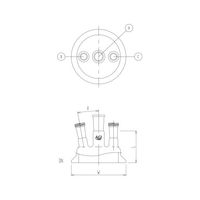 旭製作所 三ツ口カバー 3962ー60ー3ー4Lー0Mー9 1個 62-2115-53（直送品）