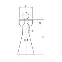 旭製作所 沃素フラスコ 300ml 3254ー300ー5M 1個 61-3629-41（直送品）