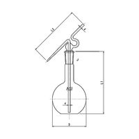 旭製作所 洗浄フラスコ 500ml 3276ー500ー4L 1個 61-3629-56（直送品）