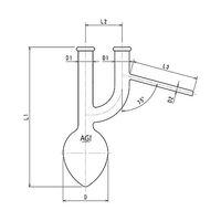 旭製作所 ホーヘンクライゼンフラスコ 300ml 3330ー300 1個 61-3630-01（直送品）