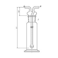 旭製作所 ムエンケ式ガス洗浄瓶 125ml 4102ー125 4102-125 1個 61-3630-08（直送品）