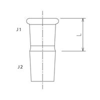 旭製作所 縮小アダプター 2302ー1M3M 1個 61-4703-79（直送品）