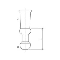旭製作所 ボールジョイント異形アダプター 2310ーE4L 1個 61-4704-54（直送品）