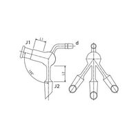 旭製作所 減圧用三又アダプター 2336ー1M 1個 61-4706-49（直送品）