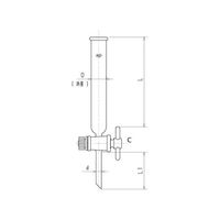 旭製作所 クロマトカラム PTFEコック付 3808-10/300 1個 61-4708-89（直送品）