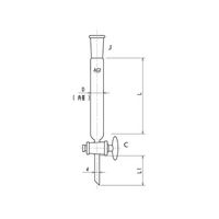 旭製作所 ジョイント付クロマトカラム（コック付） 3812-15/300-3L 1個 61-4710-54（直送品）