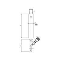 旭製作所 高真空グリースレスバルブ付クロマトカラム(上部ジョイント付) 3814ー50/300Vー5L 1個 61-4710-86（直送品）