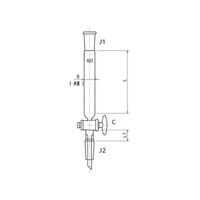 旭製作所 ジョイント付クロマトカラム（ガラスコック付）