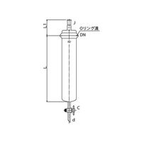 旭製作所 クロマトカラム（PTFEコック付） 3880-60/500 1個 61-4714-22（直送品）